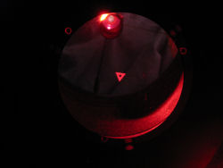 Super Bright, Clip-on, Push-Button Red LED Flashlight